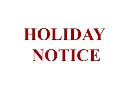 HOLIDAY NOTICE IN APRIL & MAY IN 2021